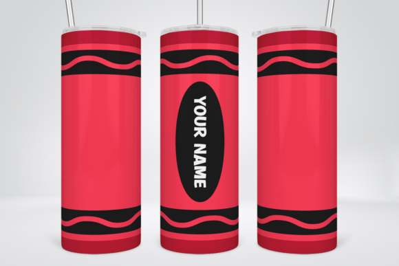 20Oz Crayon Back to School Tumbler Wrap and SEAMLESS Red Crayon Tumbler Wrap: A Must-Have for Educators and Students