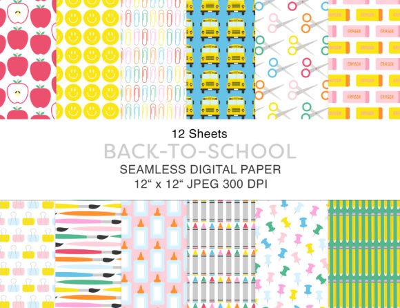 Back to School Seamless Digital Paper: A Creative Resource for Educators and Designers