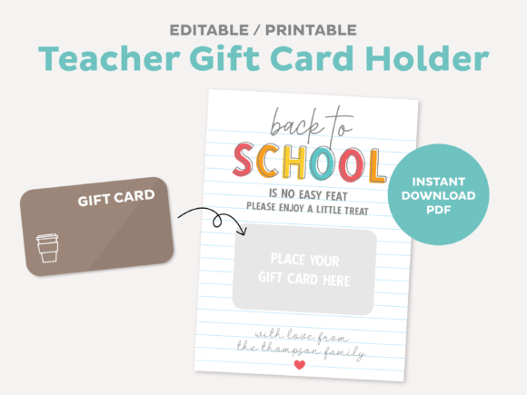 Back to School Teacher Gift Card Holder: A Practical and Personalized Way to Show Appreciation