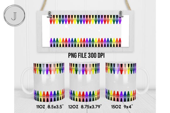 Crayon Mug Back to School Add Text Wrap4