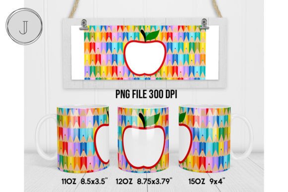 Teacher Mug Back to School Apple Mug: A Digital Design for Custom Creations