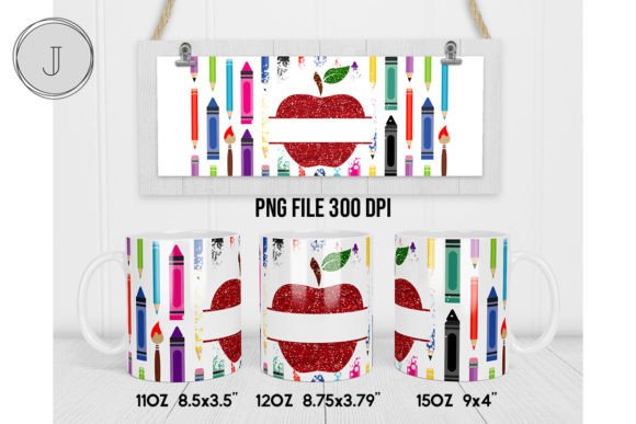 Teacher Mug Back to School Apple Mug5: A Versatile Digital Design for Custom Creations